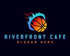 Blazing Basketball Sports logo design