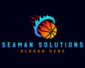 Blazing Basketball Sports logo design