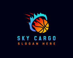 Blazing Basketball Sports logo design