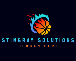 Blazing Basketball Sports logo design