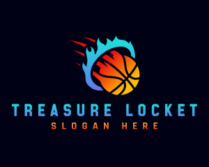 Blazing Basketball Sports logo design