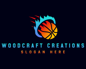 Blazing Basketball Sports logo design