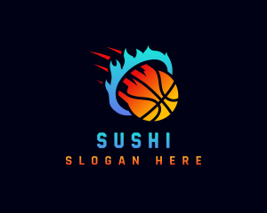 Blazing Basketball Sports logo design