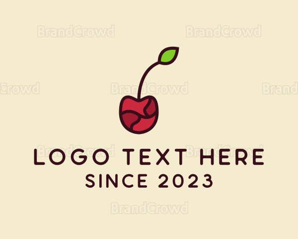 Fresh Cherry Fruit Logo