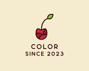 Tropical - Fresh Cherry Fruit logo design