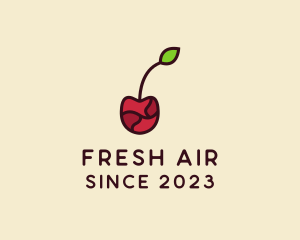 Fresh Cherry Fruit logo design