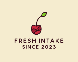 Fresh Cherry Fruit logo design