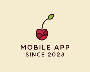 Grocer - Fresh Cherry Fruit logo design