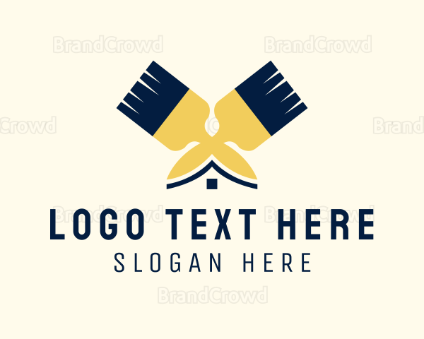 House Painting Paint Brush Logo