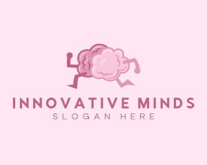 Genius - Brain Run Psychology logo design