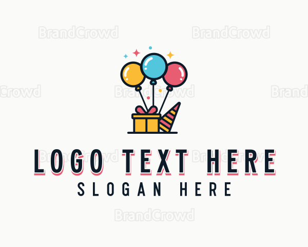 Balloon Birthday Gift Logo