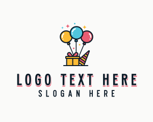 Party Store - Balloon Birthday Gift logo design