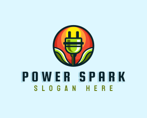 Power Electric Plug logo design