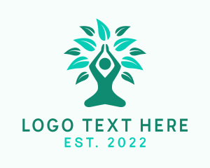 Vegan - Healthy Yoga Wellness logo design