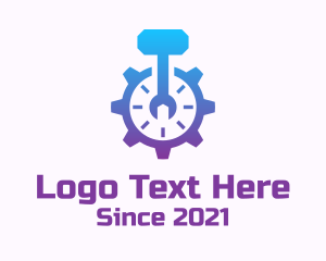 Cog Wheel - Mechanical Mallet Wrench logo design