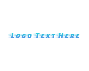 Race - Blue Fast Gradient logo design