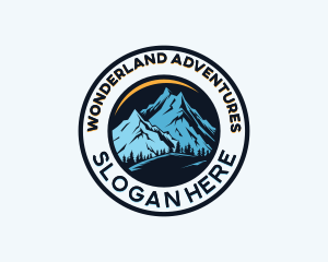 Outdoor Mountain Hiking logo design