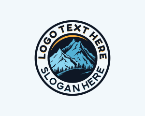 Pine Tree - Outdoor Mountain Hiking logo design