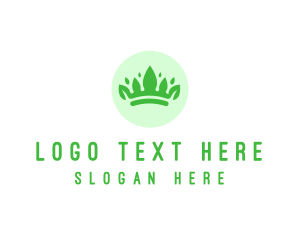 Vegan - Organic Royal Crown logo design