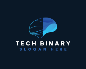 Tech Brain AI logo design