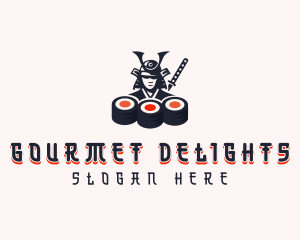 Samurai Gourmet Sushi logo design