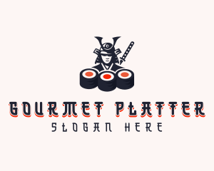 Samurai Gourmet Sushi logo design