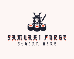 Samurai Gourmet Sushi logo design