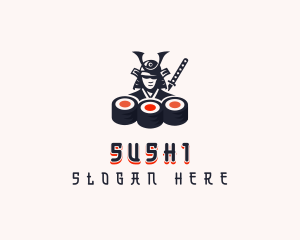 Samurai Gourmet Sushi logo design