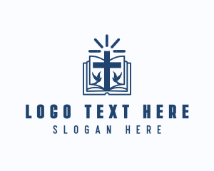 Fellowship - Spiritual Bible Book logo design