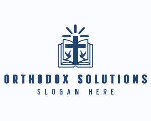 Orthodox - Spiritual Bible Book logo design