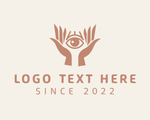 Tarot Reading - Mystical Eye Hands logo design