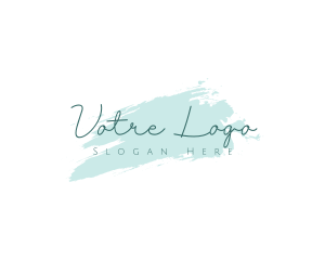 Blue Luxury Watercolor  Logo