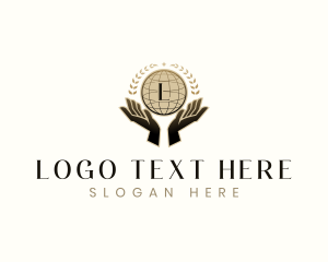 Organization - Globe Hand Community logo design