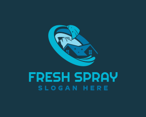 Housekeeping Spray Mop logo design