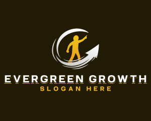 Arrow Man Growth logo design