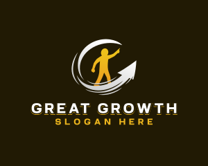 Arrow Man Growth logo design