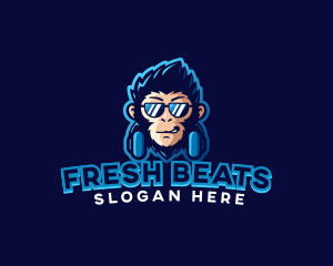 Hip Hop - Monkey DJ Musician logo design