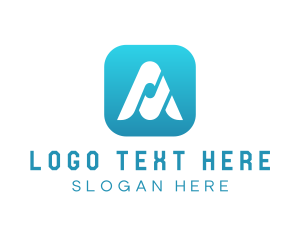 E Commerce - Tech Startup Letter A logo design