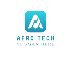 Tech Startup Letter A logo design