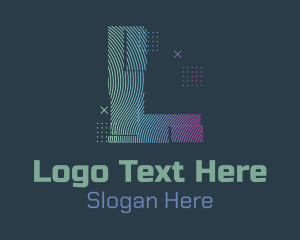 Youtube Channel - Modern Glitch Letter L logo design