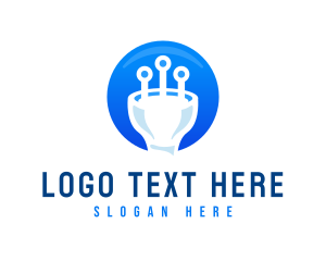 Transmission - Cable Wire Connection logo design