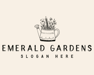 Sprinkler Garden Floral logo design