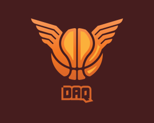 Training - Orange Basketball Wings logo design