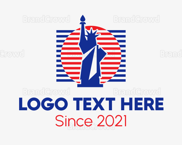 Statue Of Liberty Flag Logo