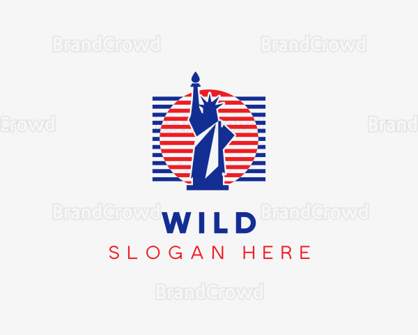 Statue Of Liberty Flag Logo