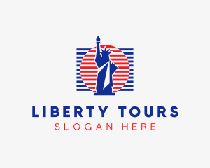 Statue Of Liberty - Statue Of Liberty Flag logo design