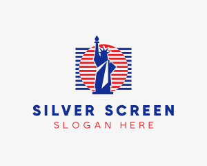 Election - Statue Of Liberty Flag logo design