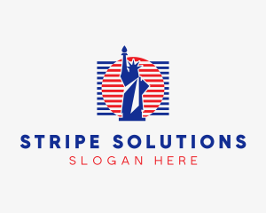 Statue Of Liberty Flag  logo design