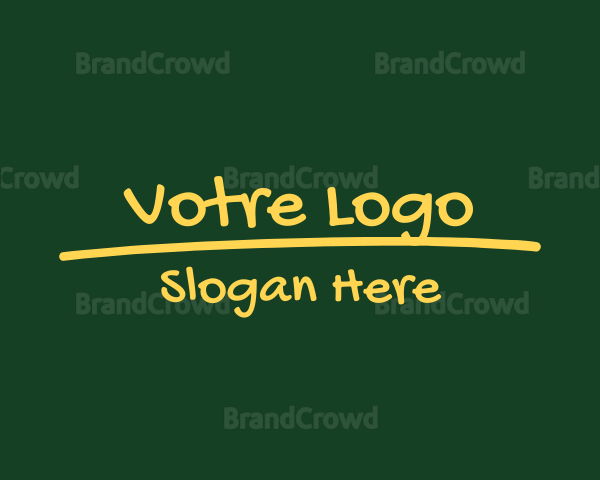 Chalkboard  Handwriting Text Logo