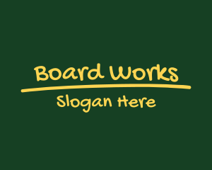Board - Chalkboard  Handwriting Text logo design
